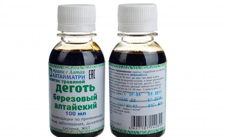 Березовий дьоготь застосування всередину користь і шкода