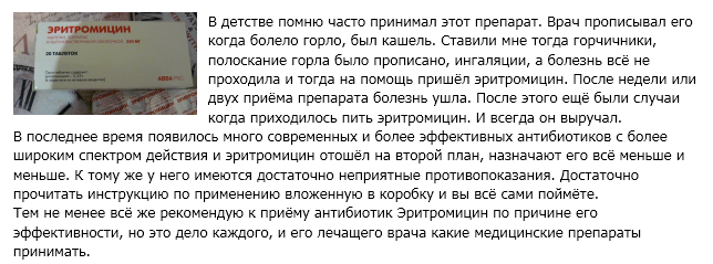 Еритроміцин при ангіні дозування для дорослих і дітей